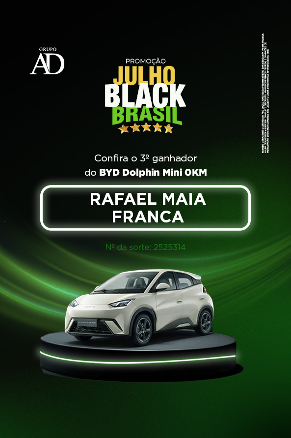 Terceiro contemplado na Campanha Julho Black no Pátio Chapecó